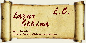 Lazar Olbina vizit kartica